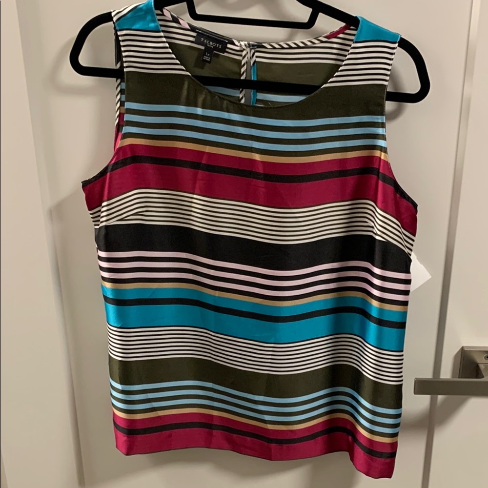 Talbots Women's Multicolor Striped Tank Top